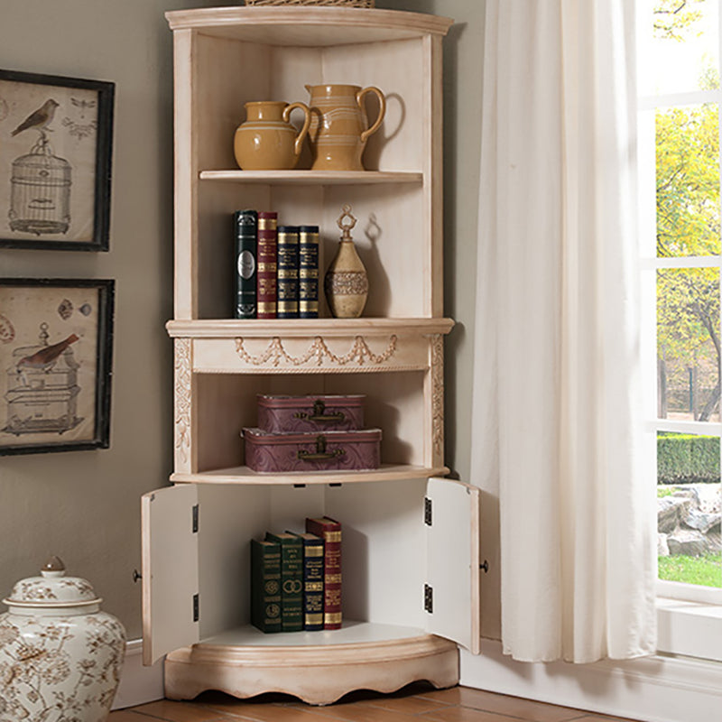 Triangular Wood Accent Cabinet Industrial 2 - Door Accent Cabinet