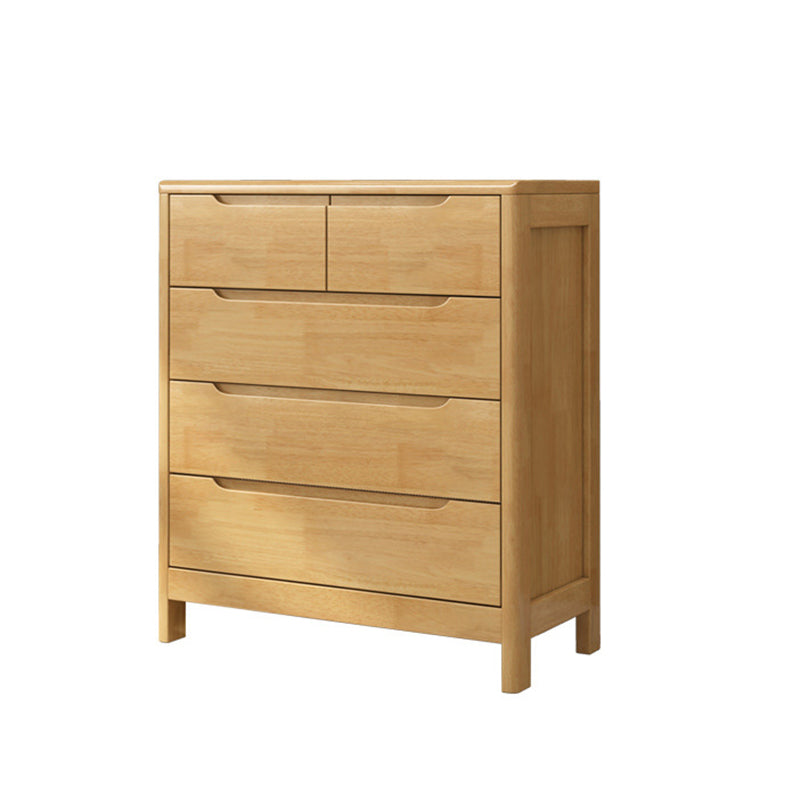 Mid-Century Modern Chest Squared Legs with Drawer Solid Wood Accent Chest