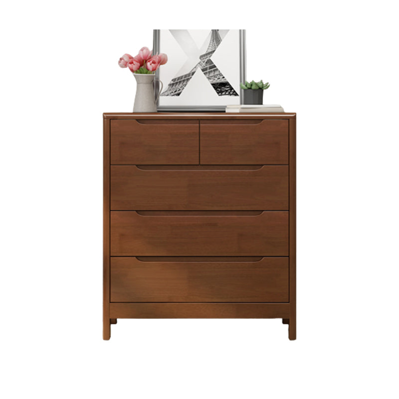 Mid-Century Modern Chest Squared Legs with Drawer Solid Wood Accent Chest