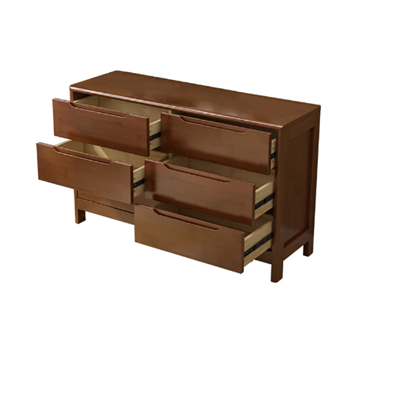 Mid-Century Modern Chest Squared Legs with Drawer Solid Wood Accent Chest