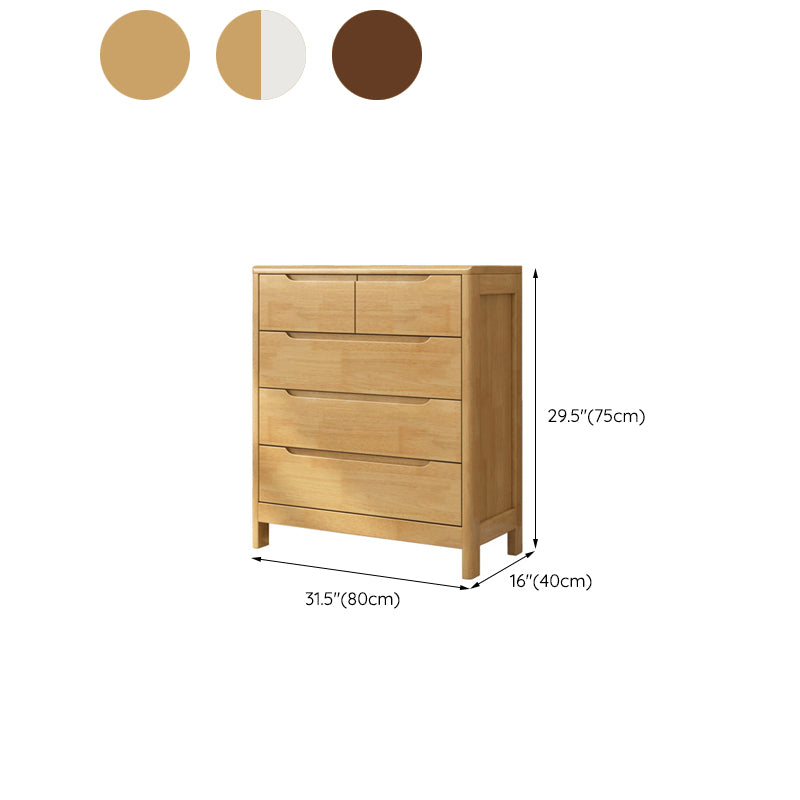 Mid-Century Modern Chest Squared Legs with Drawer Solid Wood Accent Chest