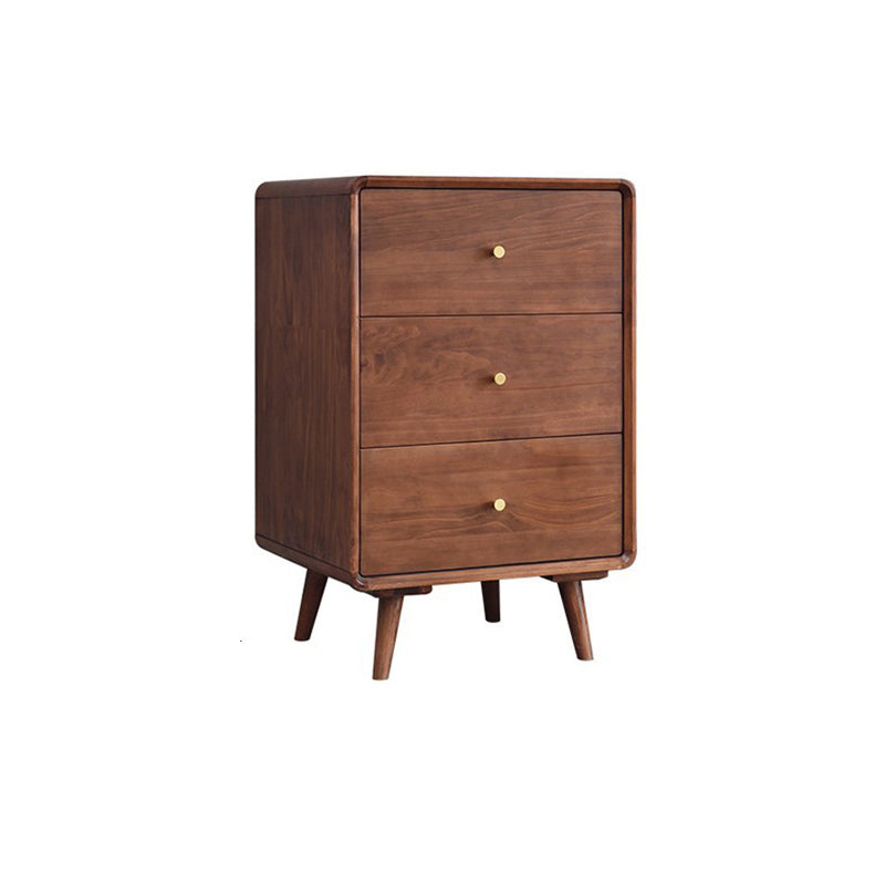 Mid-Century Modern Chest Pine Wood Drawer Knobs Rectangle Accent Chest