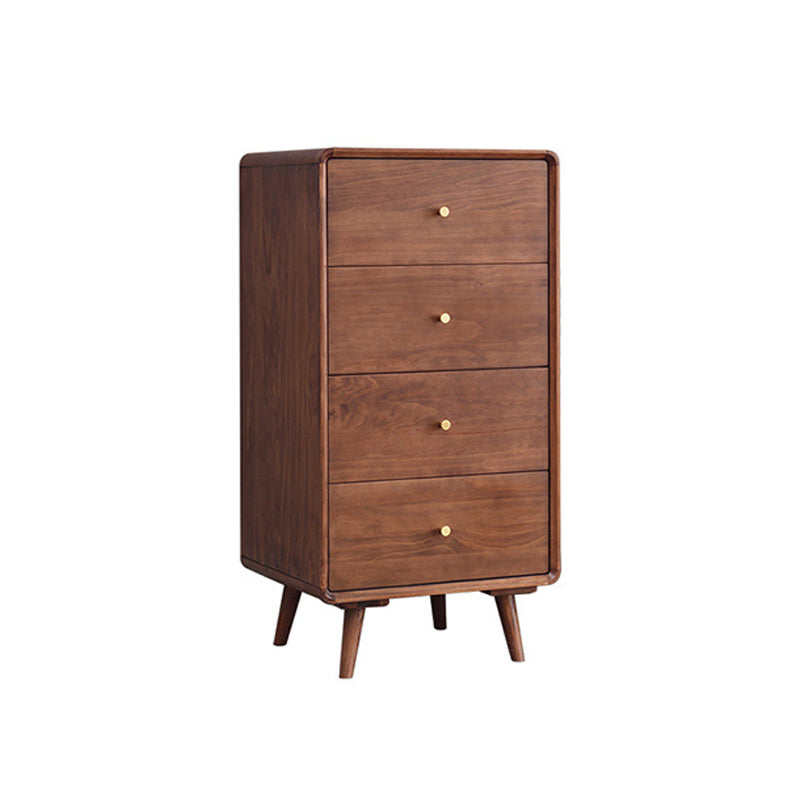 Mid-Century Modern Chest Pine Wood Drawer Knobs Rectangle Accent Chest