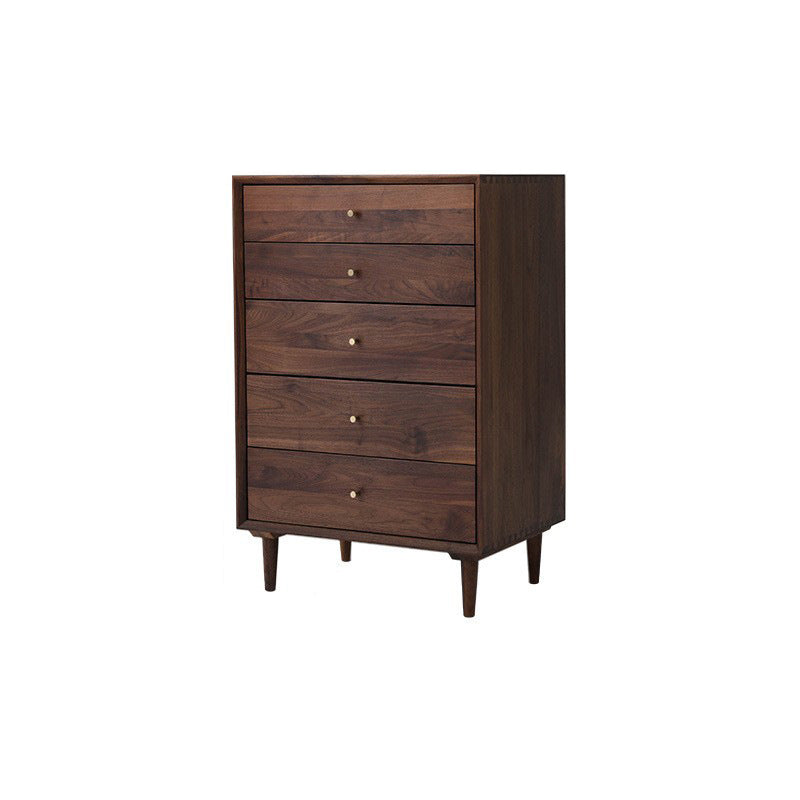 Contemporary Chest 5 - Drawer Solid Wood Knobs Straight Legs Accent Chest
