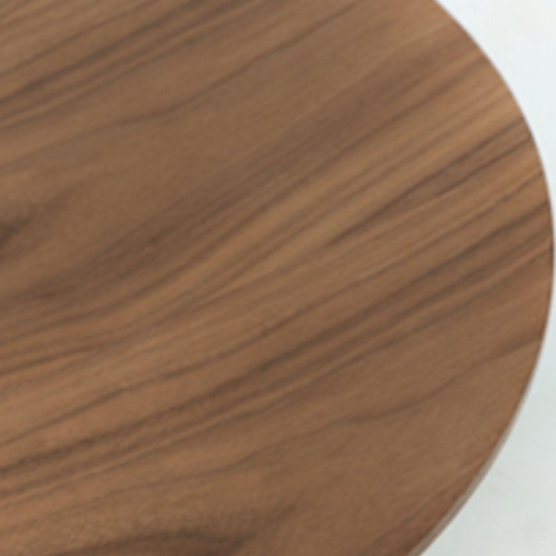 Cross Legs 1 Single Coffee Table in Brown Scandinavian Round Solid Wood Cocktail Table
