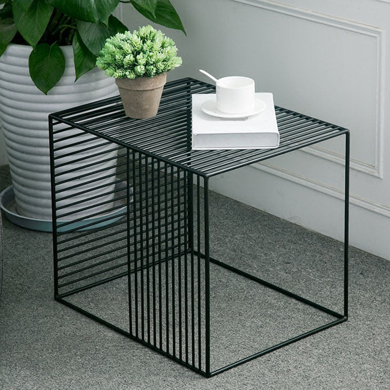Mid-Century Modern Coffee Table in Black Iron Cocktail Table