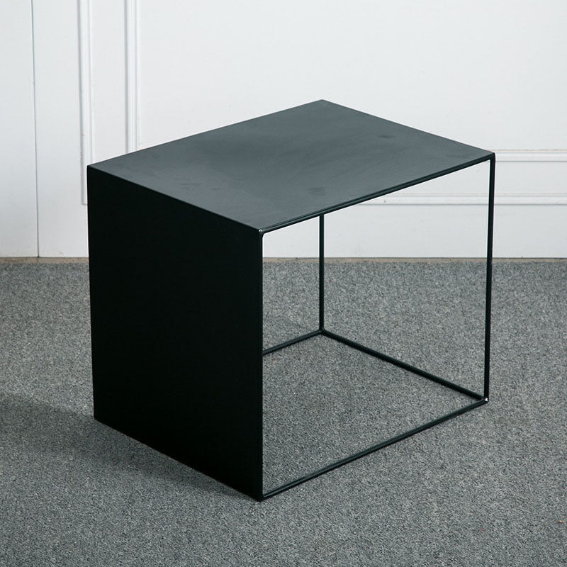 Mid-Century Modern Coffee Table in Black Iron Cocktail Table