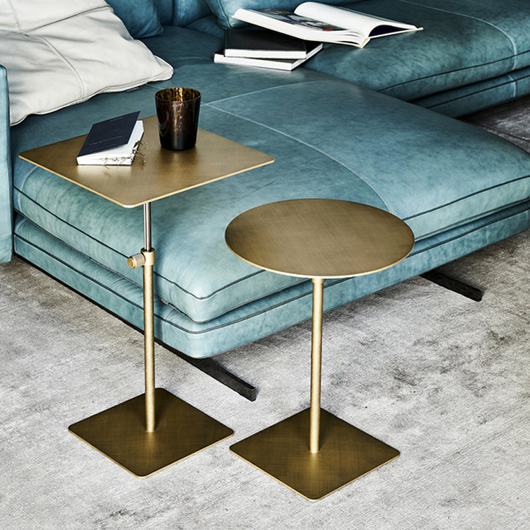 Stainless Steel Pedestal Cocktail Table Round/ Square Top Coffee Table