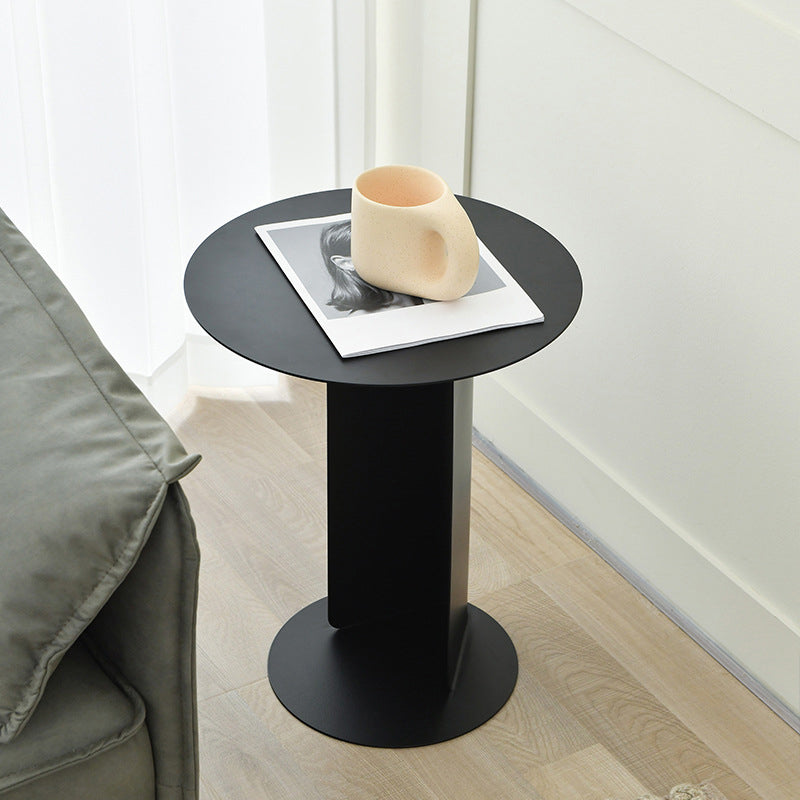 Mid-century Modern Round Side Table 19.68-inch Pedestal End Table