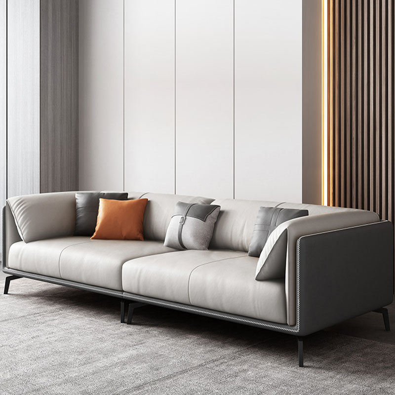 Contemporary Stationary Sofa Standard Square Arm Sofa for Living Room