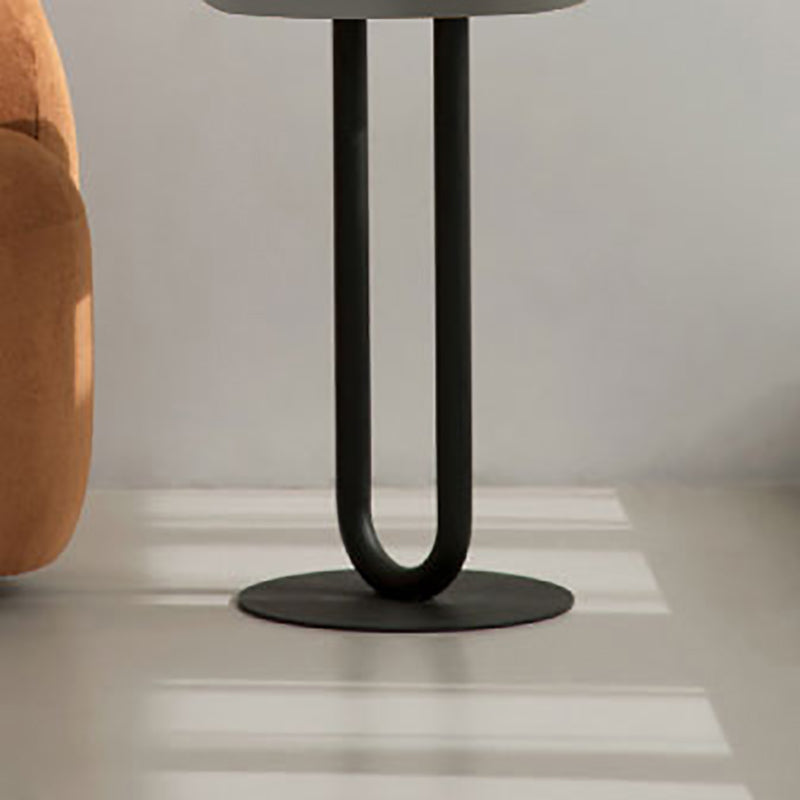 Metallic Pedestal Side Table Mid-century Modern Side End Table