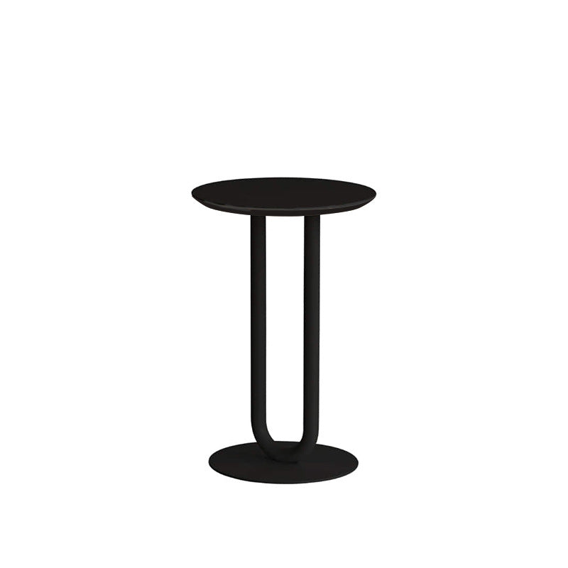 Metallic Pedestal Side Table Mid-century Modern Side End Table