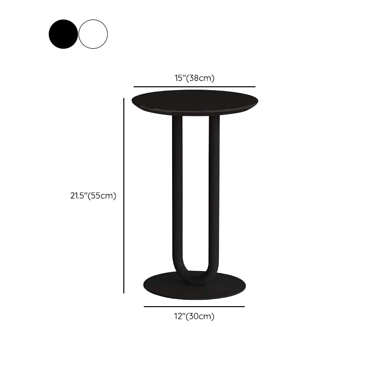 Metallic Pedestal Side Table Mid-century Modern Side End Table