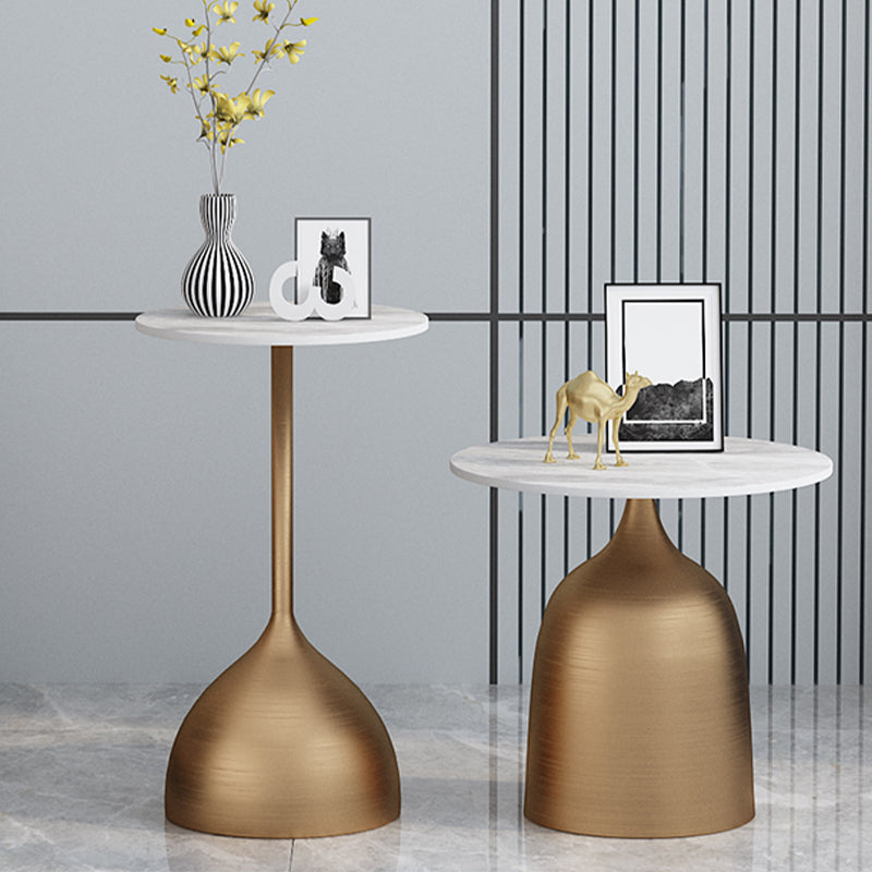 Mid-Century Round Side End Table Pedestal Base Type Sofa Table