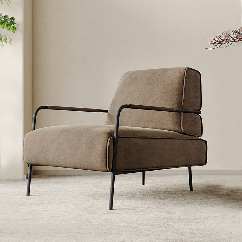 Cushion Back Vanity Armchair Basic Four Leg Chair with Cushion