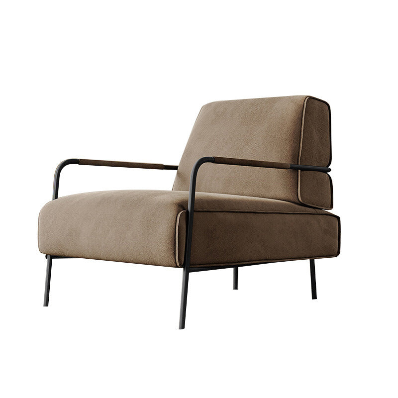 Cushion Back Vanity Armchair Basic Four Leg Chair with Cushion