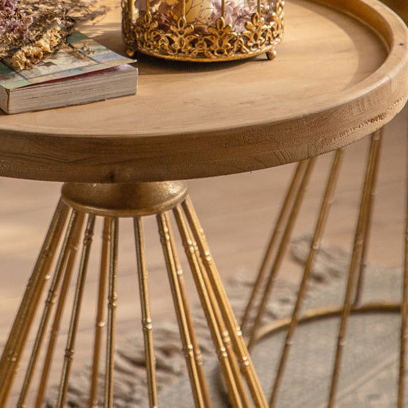 French Country Frame End Table Antique Brass Ironcraft End Table