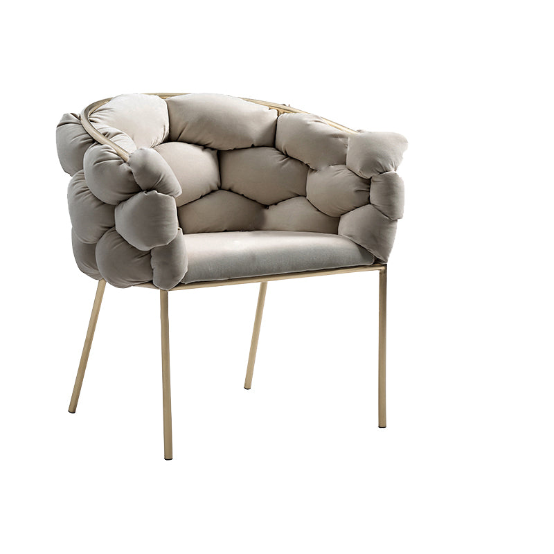 Sloped Arms Lounge Chair Basic Four Legs Chair for Living Room