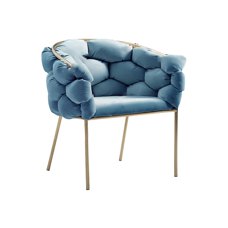 Sloped Arms Lounge Chair Basic Four Legs Chair for Living Room