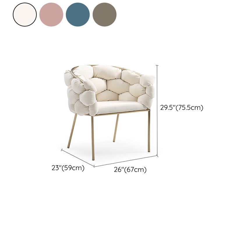 Sloped Arms Lounge Chair Basic Four Legs Chair for Living Room