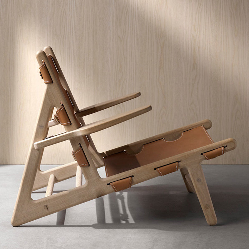 Reclining Lounge Chair Solid Wood Frame Chair for Living Room