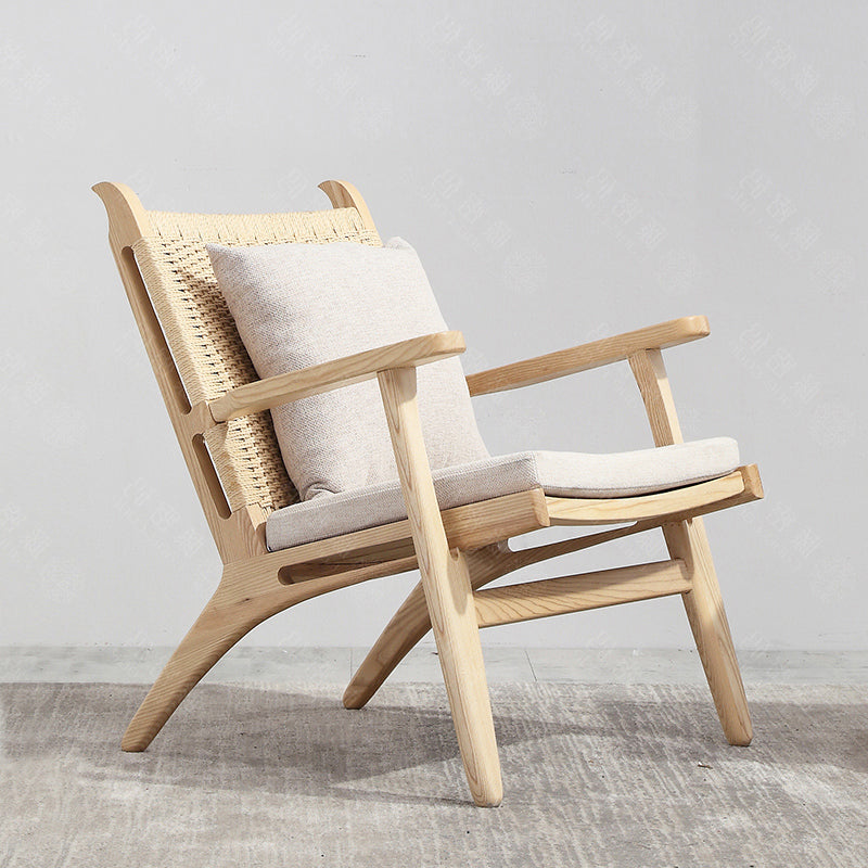 Reclining Lounge Chair Solid Wood Frame Chair for Living Room