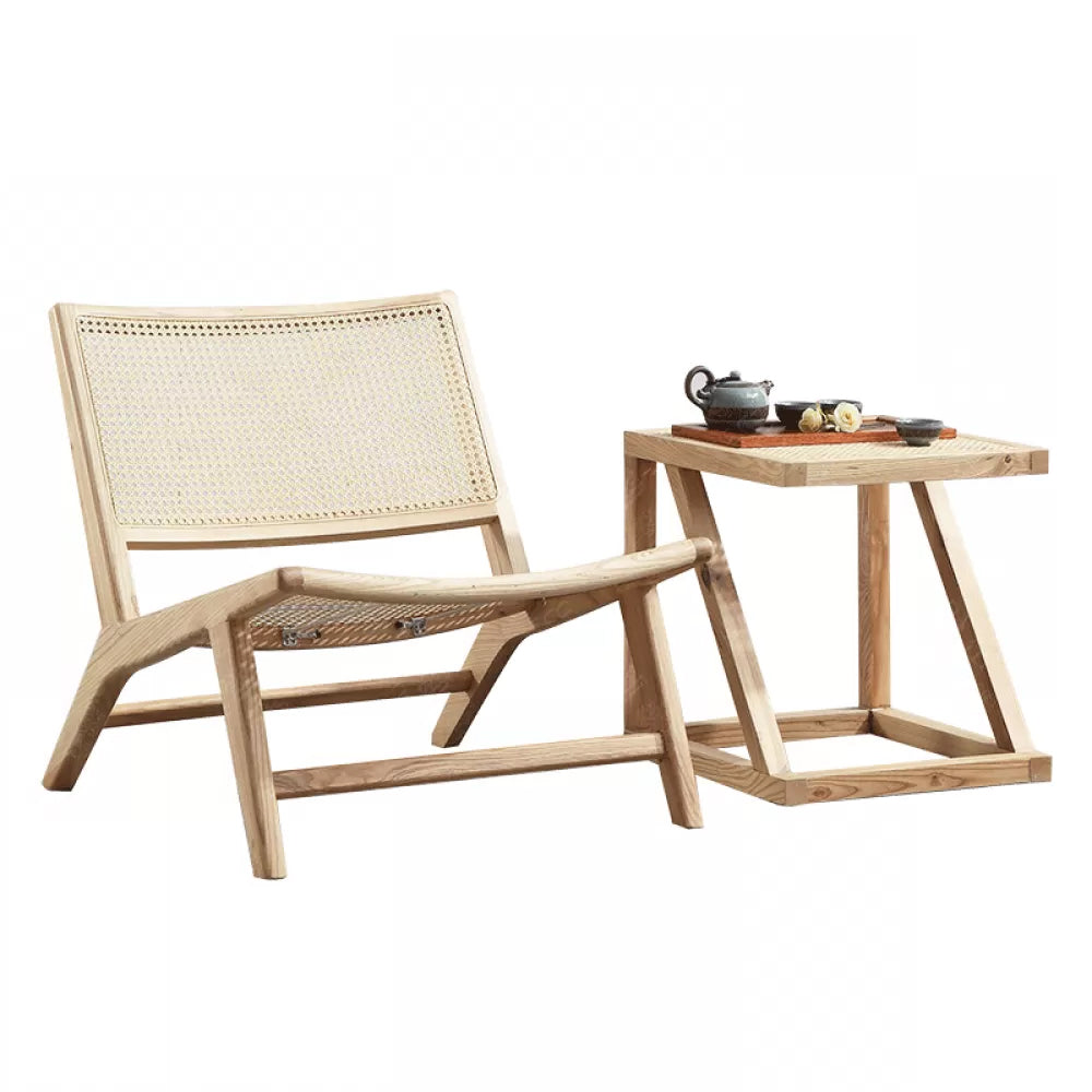 Reclining Lounge Chair Solid Wood Frame Chair for Living Room