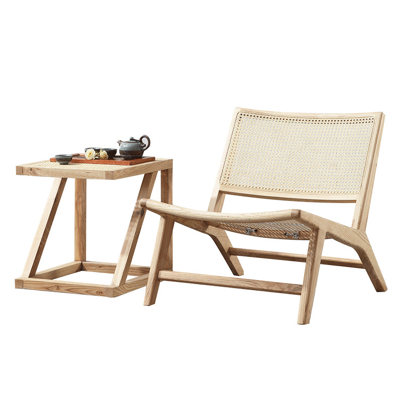 Reclining Lounge Chair Solid Wood Frame Chair for Living Room