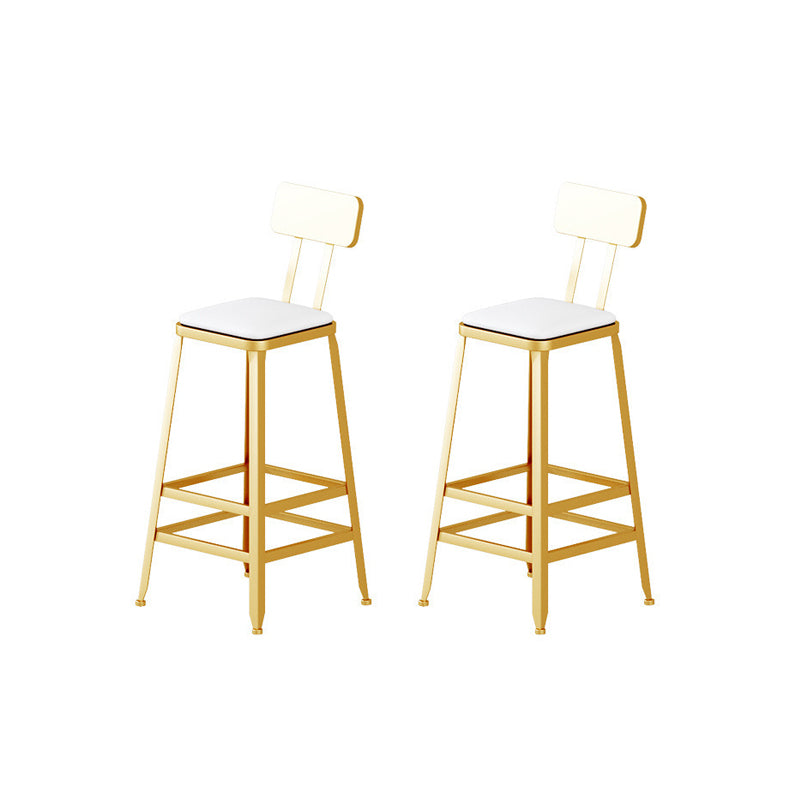 Glam 1/2/3 Pieces Bar Table Set Rectangle Bar Table with High Metal Stools