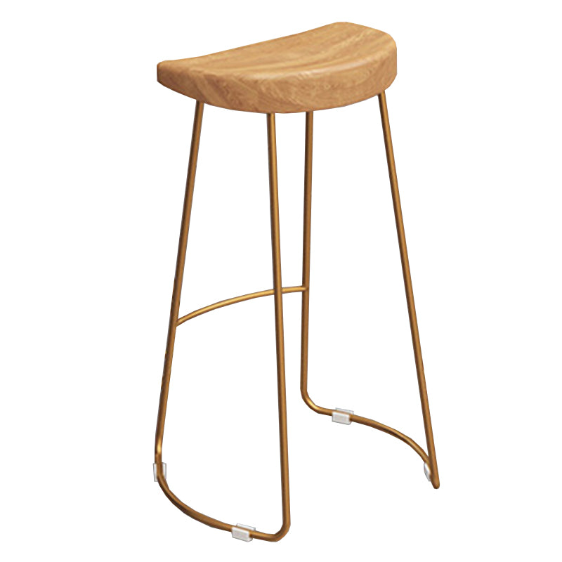 Rectangle Wood Bar Table with High Metal Stools Glam Style 1/2/4 Pieces Bar Table Set