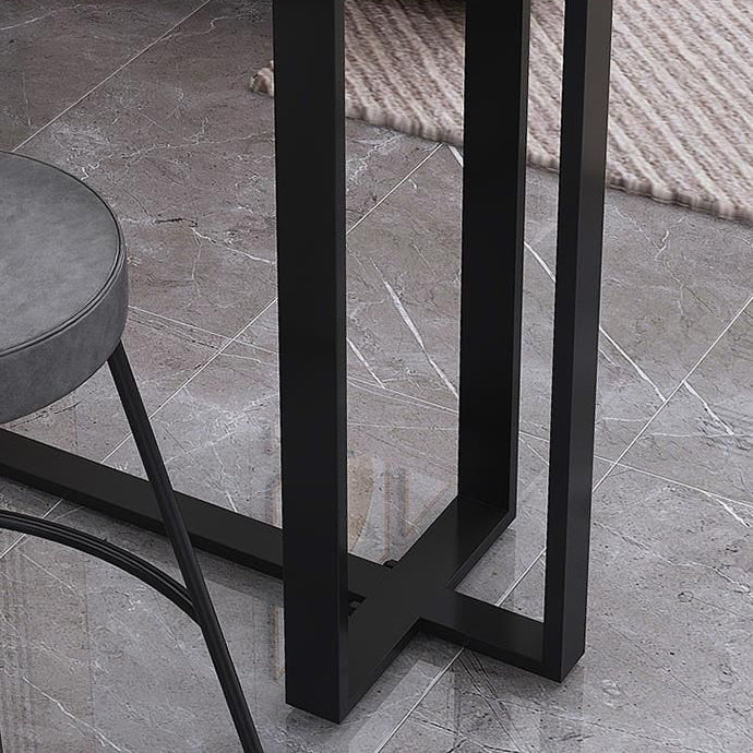 Modern Stone Bar Table Set 1/2/3 Pieces Rectangle Pub Dining Set