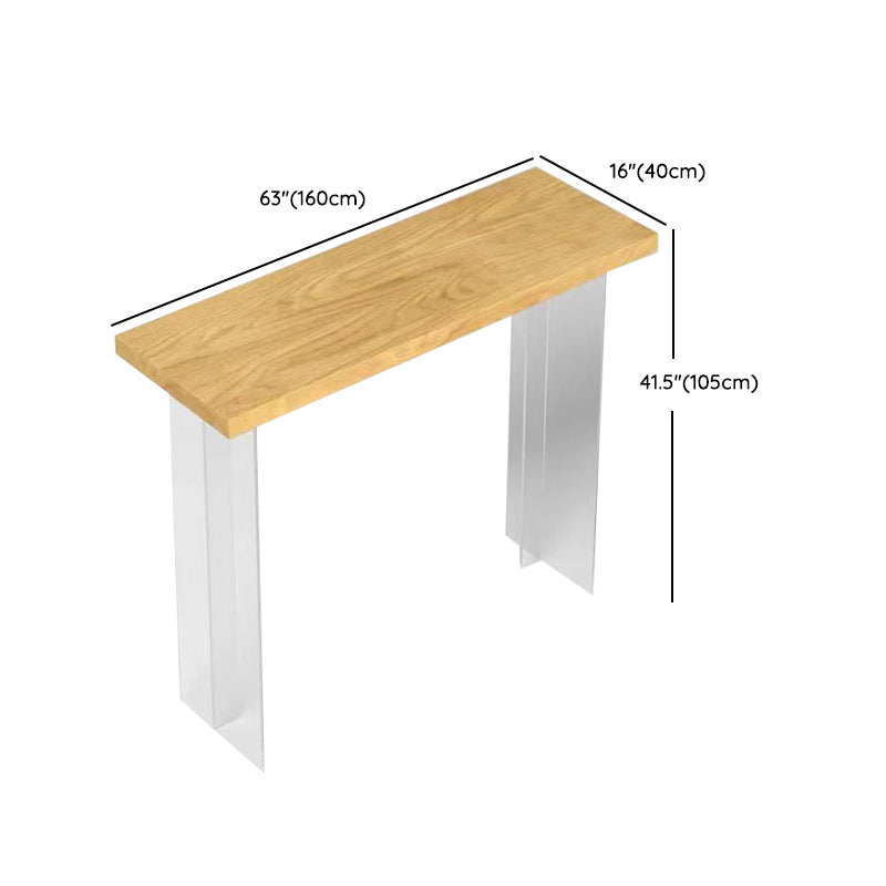 Modern Bar Table Set 1/2/3 Pieces Rectangle Solid Wood Pub Dining Set