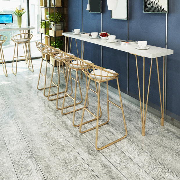 Glam Style Rectangle Bar Table Set 1/2/3/5/9 Pieces Solid Wood Counter Table