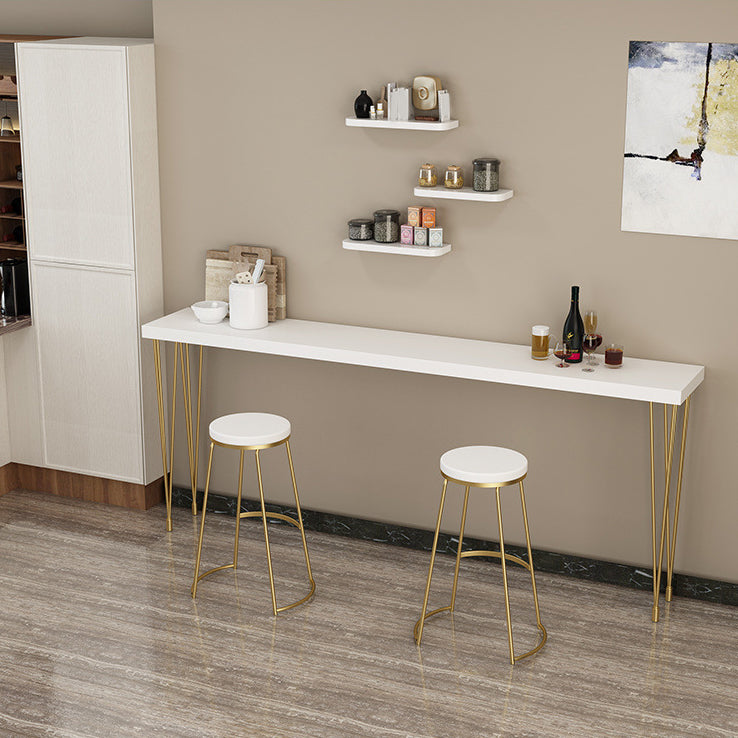 Glam Style Rectangle Bar Table Set 1/2/3/5/9 Pieces Solid Wood Counter Table