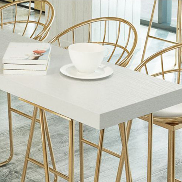 Glam Style Rectangle Bar Table Set 1/2/3/5/9 Pieces Solid Wood Counter Table