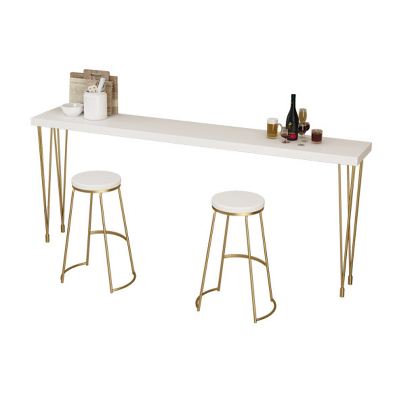 Glam Style Rectangle Bar Table Set 1/2/3/5/9 Pieces Solid Wood Counter Table