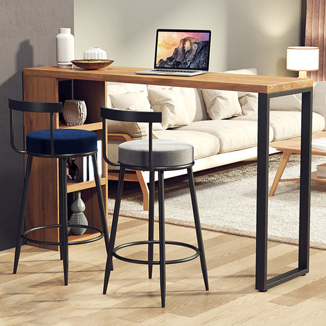 Industrial Bar Table Set 1/2/3 Pieces Rectangle Solid Wood Pub Dining Set