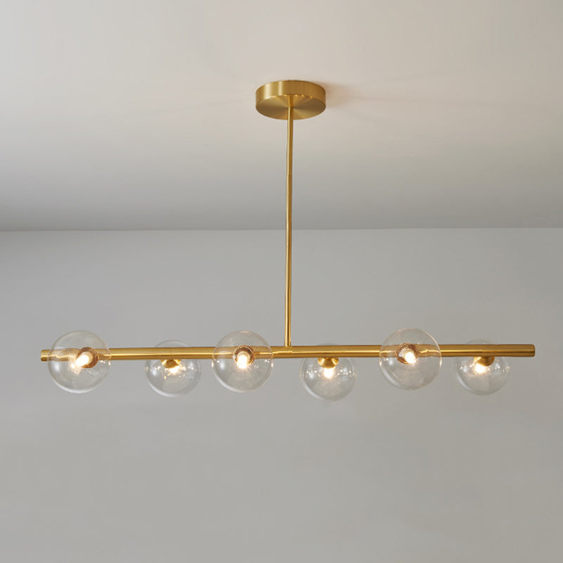 Glass Globe Island Lighting Modern Multiple-Light Island Pendant Lights