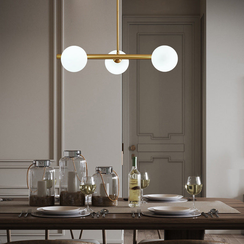 Glass Globe Island Lighting Modern Multiple-Light Island Pendant Lights
