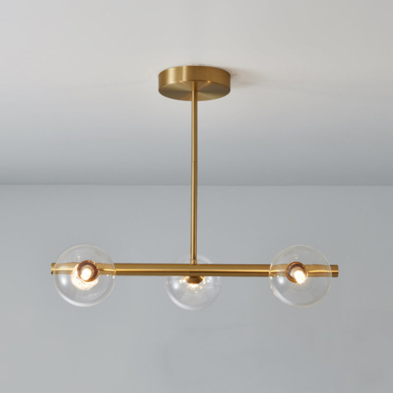 Glass Globe Island Lighting Modern Multiple-Light Island Pendant Lights