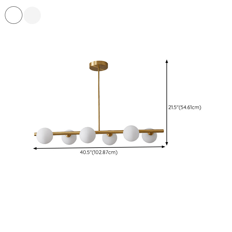 Glass Globe Island Lighting Modern Multiple-Light Island Pendant Lights