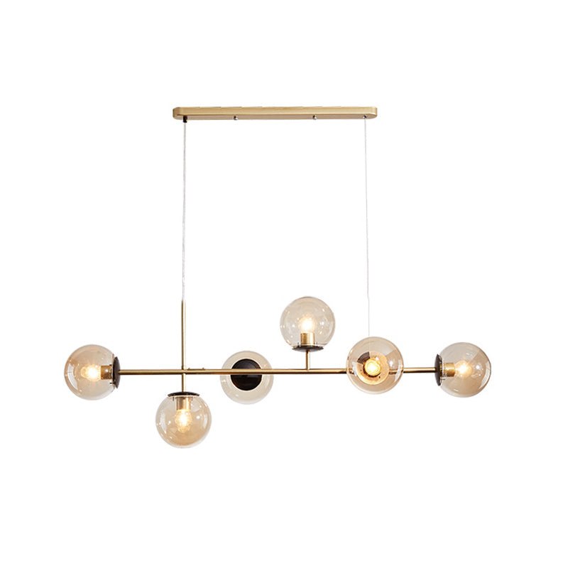 Modern Island Lighting Fixture Glass Hanging Light for Dining Room