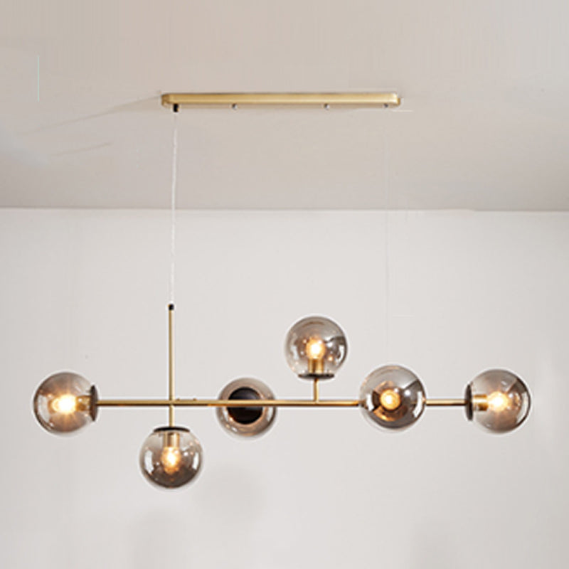 Modern Island Lighting Fixture Glass Hanging Light for Dining Room