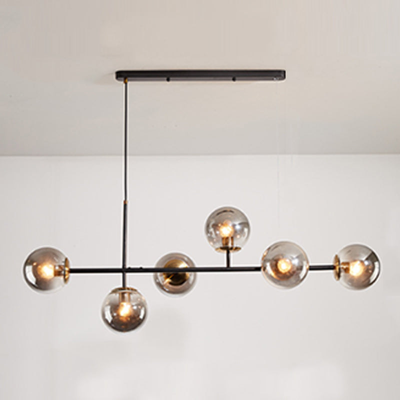 Modern Island Lighting Fixture Glass Hanging Light for Dining Room