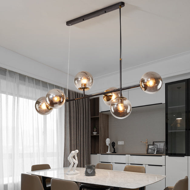Modern Island Lighting Fixture Glass Hanging Light for Dining Room