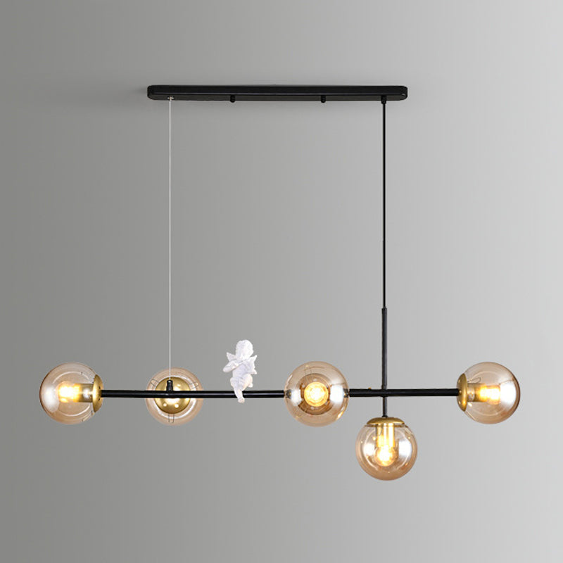 Modern Minimalist Island Light Glass Hanging Light for Dining Room