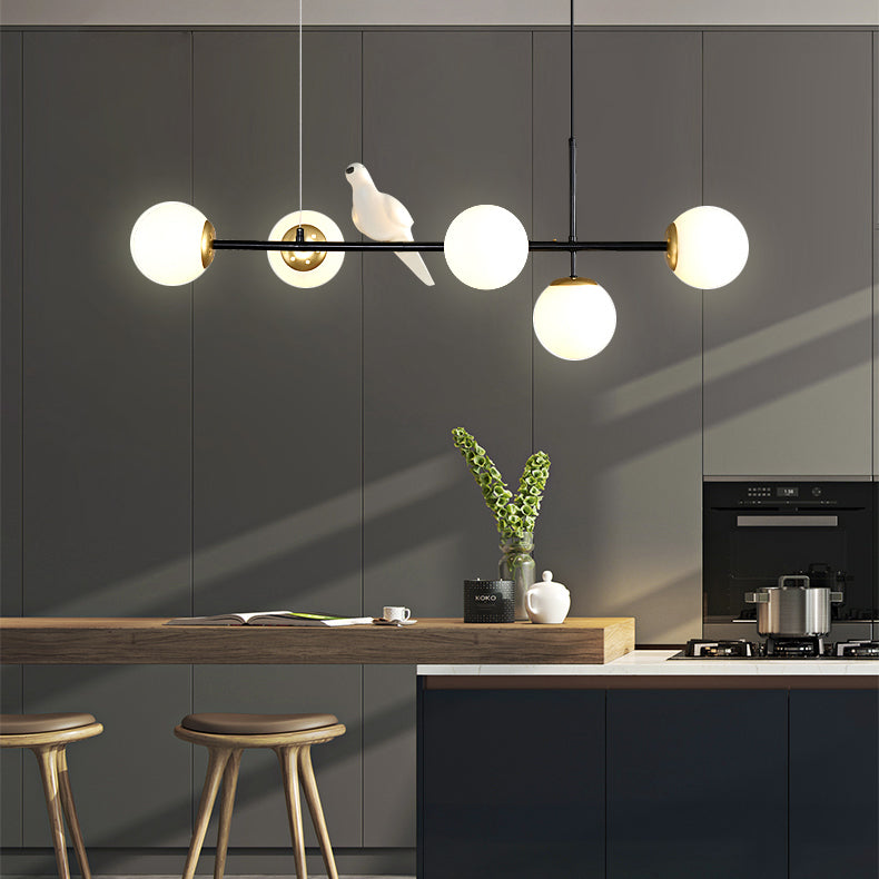 Modern Minimalist Island Light Glass Hanging Light for Dining Room