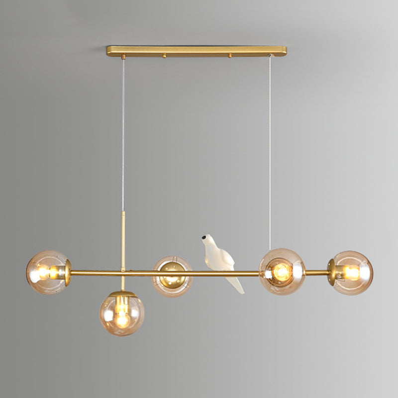 Modern Minimalist Island Light Glass Hanging Light for Dining Room