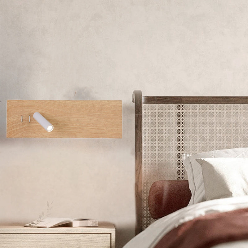 Modern Style Rectangle Shape Wall Sconce Metal 2 Lights Sconces for Bedroom