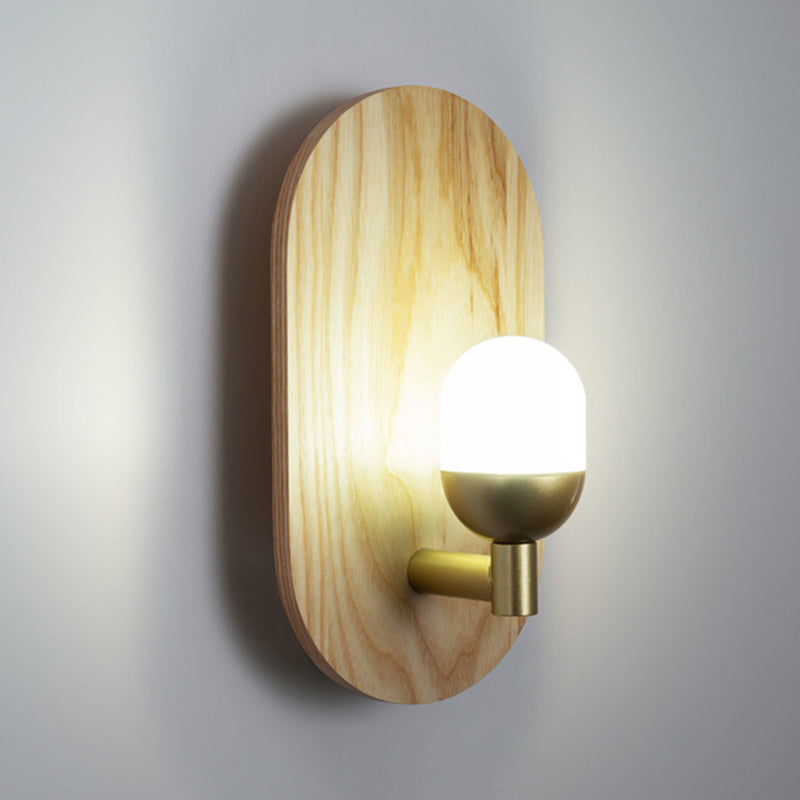 Modernism Wood Wall Light Acrylic Shaded Lighting for Bedroom